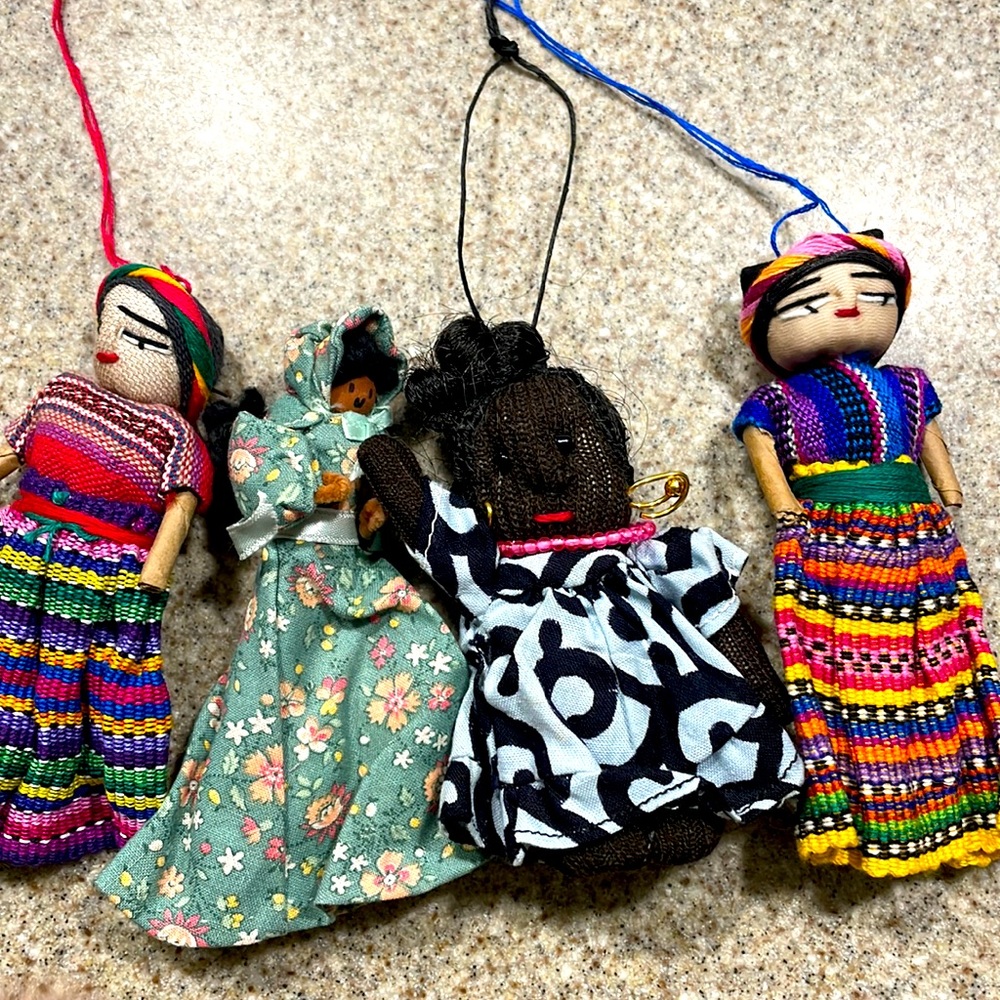 Handmade, imported dolls ornaments. Christmas tree decorations. Smoke free home.